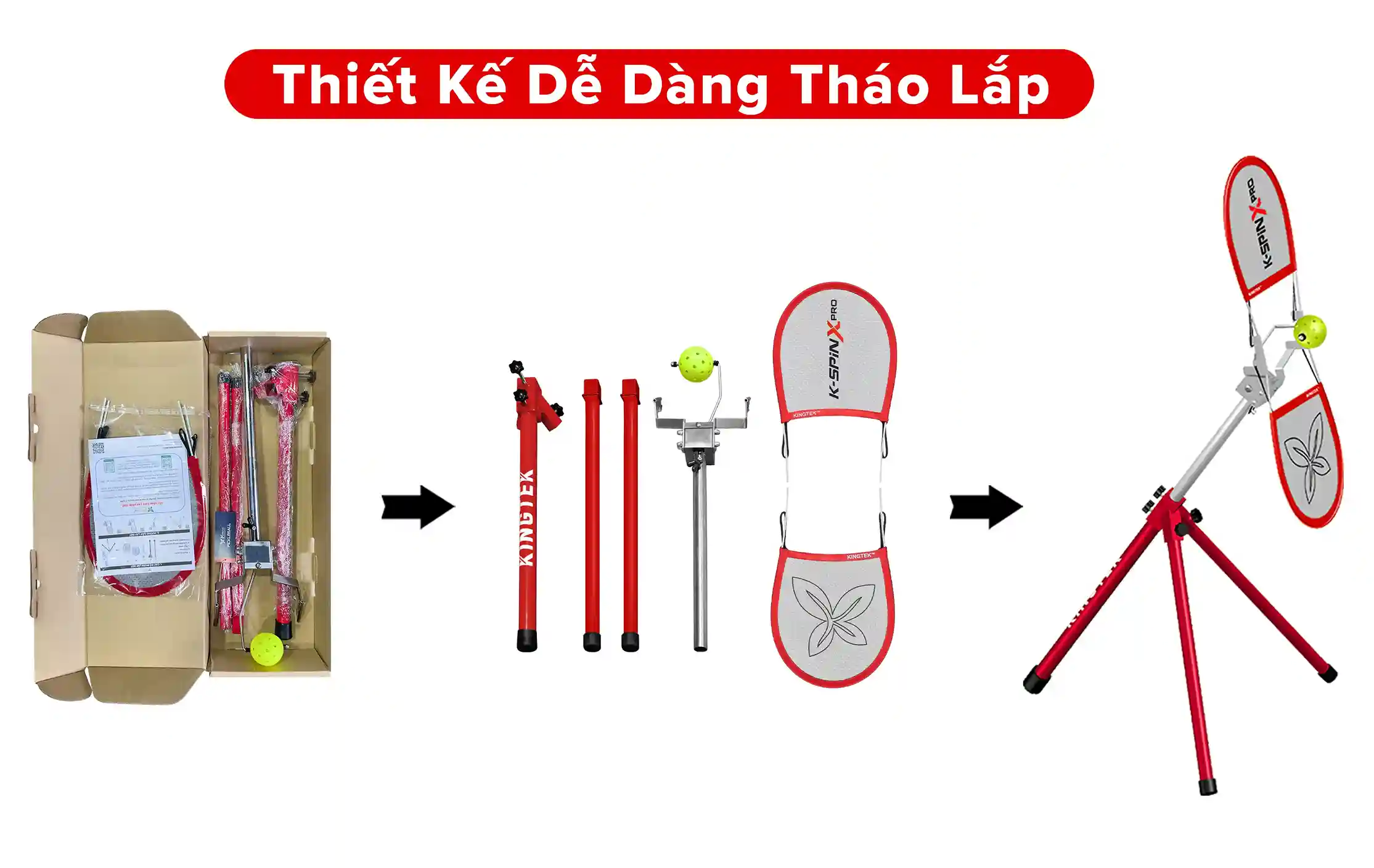 K-SpinX Pro  thao lap de dang de mang theo
