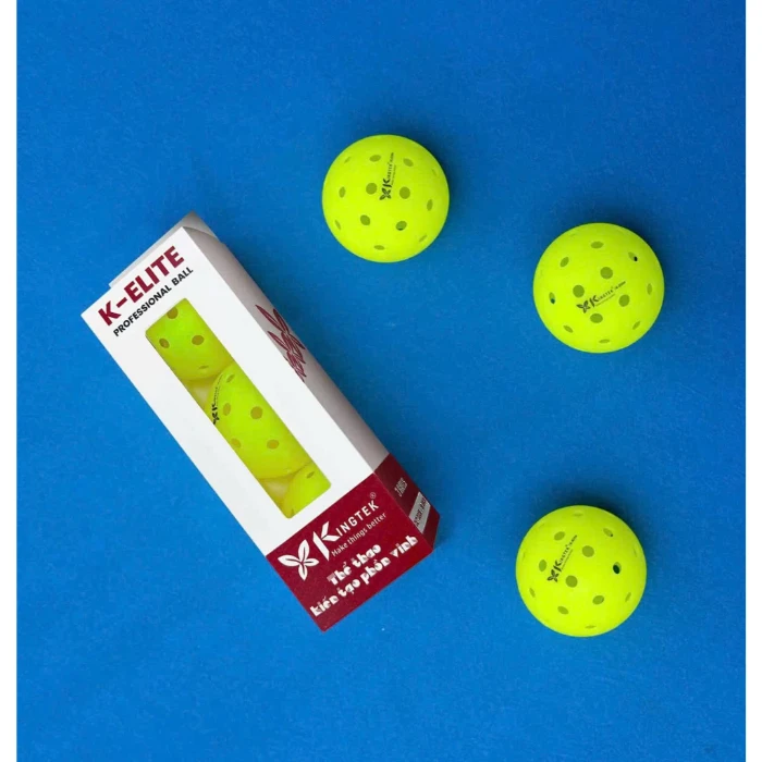 Bóng Pickleball tiêu chuẩn thi đấu Kingtek K-Elite | Hộp 06 bóng
